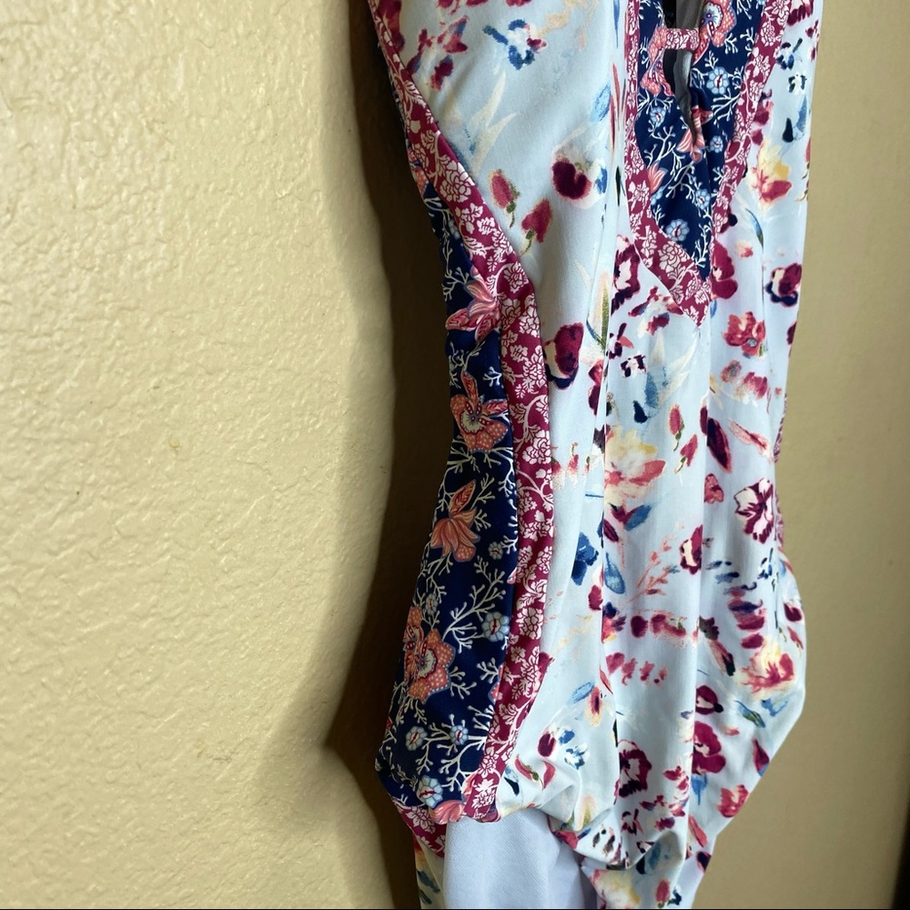 Lucky Brand Floral Plunge One Piece Size Medium - Picture 10 of 14